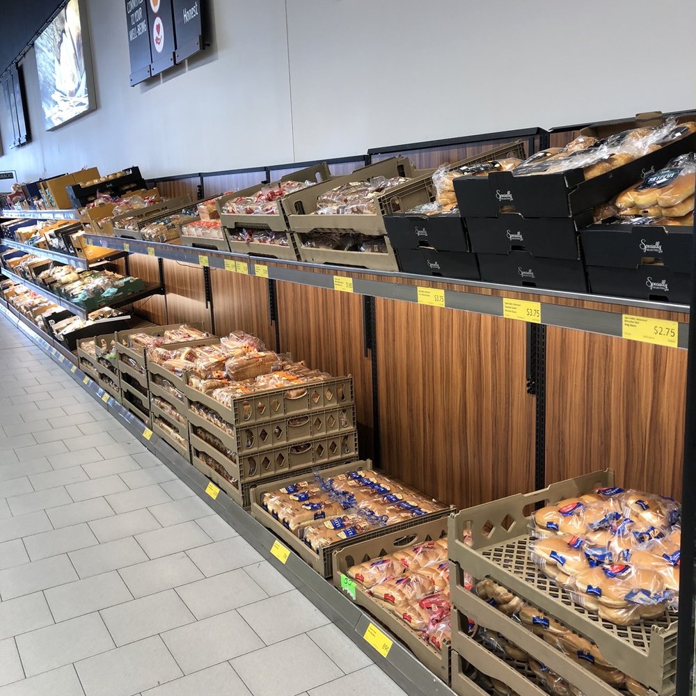 ALDI - Wide variety of breads, crackers and across the aisle are chips and jerky. - Grocery Near Me - Huntsville, Alabama ALDI - Wide variety of breads, crackers and across the aisle are chips and jerky. - Grocery Near Me - Huntsville, Alabama