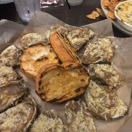 Oysters charred