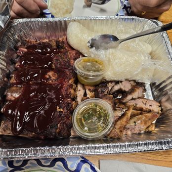 Sactown Hmong Bbq - Family combo #1: 1/2 rack ribs, Hmong sausage, and grilled pork belly, and 2 sticky rice. - Barbeque Near Me - Sacramento, California Sactown Hmong Bbq - Family combo #1: 1/2 rack ribs, Hmong sausage, and grilled pork belly, and 2 sticky rice. - Barbeque Near Me - Sacramento, California
