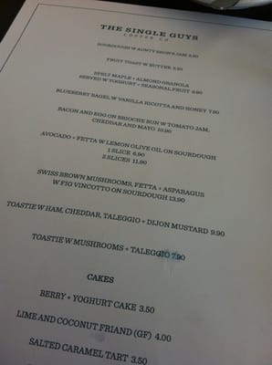 Menu photo 5 The Single Guys Kenmore, QLD