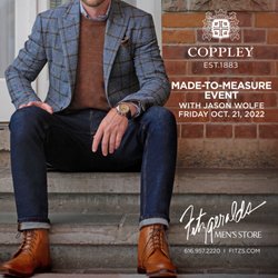 Fitzgerald's Men's Store - Coppley Trunk Show. Friday, Oct. 21, 2022.