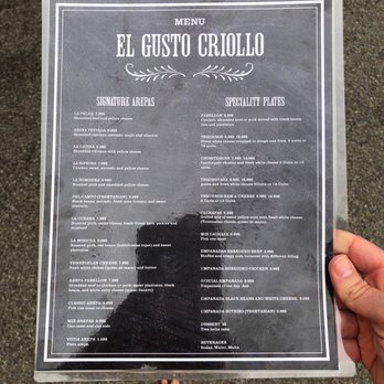 El Gusto Criollo International - Menu - Food Trucks Near Me