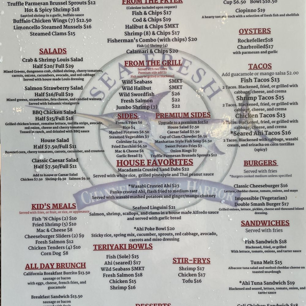 Menu (as of our 6/14/25 visit) Menu (as of our 6/14/25 visit)