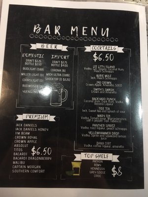 Menu photo 2 Backyard Bar And Grill Smiths Station, AL