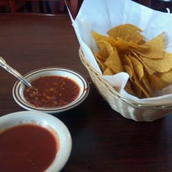 Azul - Chips n 2 types of salsa...very good.
