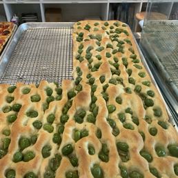Focaccia with olives Focaccia with olives