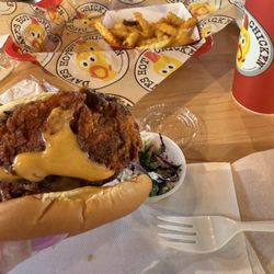 Dave ‘s Hot Chicken - We got the Dave's #2 2 Sliders w/ Fries good for 2 people.