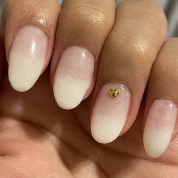 Teamwork Nail Spa - Length and shape are uneven, heart is crooked, and a bad ombré job - Nail Salons Near Me - Pleasant hill, California