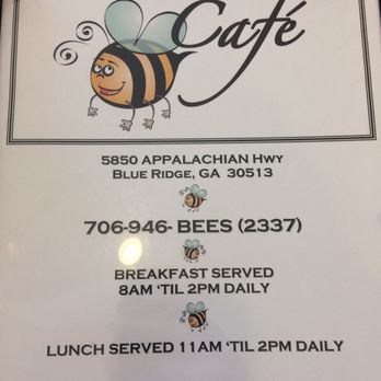 BumbleBee's Cafe - Here is the phone number and hours. Check it out! - Breakfast & Brunch Near Me - Blue Ridge, Georgia BumbleBee's Cafe - Here is the phone number and hours. Check it out! - Breakfast & Brunch Near Me - Blue Ridge, Georgia