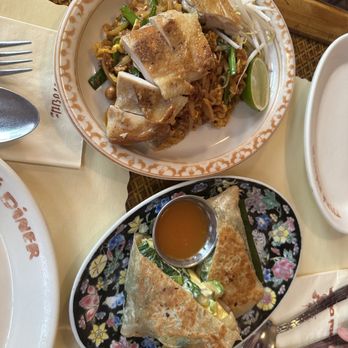 Thai Diner - top: phat thai with chicken $24 bottom: george's egg sandwich $15 - Thai Near Me - New York, New York Thai Diner - top: phat thai with chicken $24 bottom: george's egg sandwich $15 - Thai Near Me - New York, New York