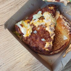 McDonald's - Deluxe spicy chicken sandwich.