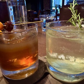 BLVD Kitchen & Bar - Left: BLVD Old Fashioned, Right: Perfect Pear - American Near Me - Minnetonka, Minnesota