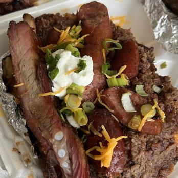 Triple J's Smokehouse - Big J baked potatoe - Barbeque Near Me - Houston, Texas