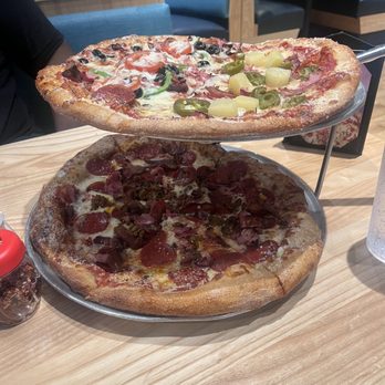 Mellow Mushroom Stockbridge - Half & Half Pie Mighty Meaty - Pizza Near Me - Stockbridge, Georgia