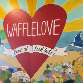 Waffle Love - mural inside - Waffles Near Me - Northridge, California Waffle Love - mural inside - Waffles Near Me - Northridge, California