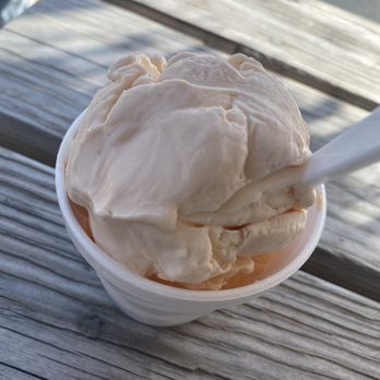 Carolina Creamery - Orange pineapple and peach double scoop - Ice Cream & Frozen Yogurt Near Me - Mint Hill, North Carolina