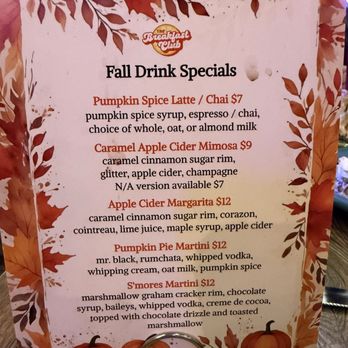 The Breakfast Club - Fall Drink Specials - Breakfast & Brunch Near Me - Minneapolis, Minnesota The Breakfast Club - Fall Drink Specials - Breakfast & Brunch Near Me - Minneapolis, Minnesota