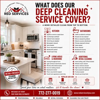 Red Services and Solutions - Home Cleaning Near Me - Fellsmere, Florida Red Services and Solutions - Home Cleaning Near Me - Fellsmere, Florida