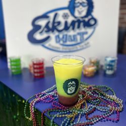 Eskimo Hut - Limited time Mardi Gras daiquiri!