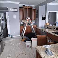 Seybold's Handyman Services - Kitchen cabinets before painting