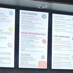 Juice Bar At LVAC - Menu
