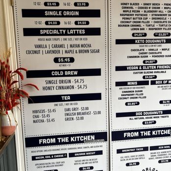 Parlor Doughnuts - Menu - Coffee & Tea Near Me - Pensacola, Florida