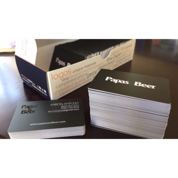 Little Guy Designs - Print and graphic design of plastic business cards with spot UV - Papas & Beer - Printing Services Near Me Little Guy Designs - Print and graphic design of plastic business cards with spot UV - Papas & Beer - Printing Services Near Me