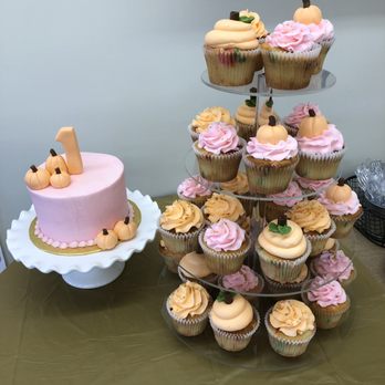 Alyssa's Cakery - The party was a pink, light orange and gold pumpkin theme. - Bakeries Near Me - Wallingford, Connecticut