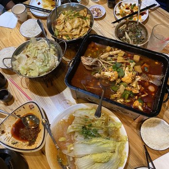 Chef Jiang - Our spread, including the seabass - Chinese Near Me - Farmington, Connecticut