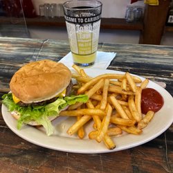 Caribou Bowl O Drome & Sports Inn - Cheeseburger and fries