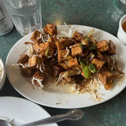 Mongolian tofu. I had to ask for more spice as it wasn't. Mongolian tofu. I had to ask for more spice as it wasn't.