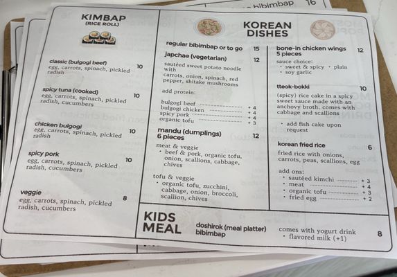 Menu photo 2 Sunny Seoul Korean Kitchen Bradenton, FL Menu photo 2 Sunny Seoul Korean Kitchen Bradenton, FL