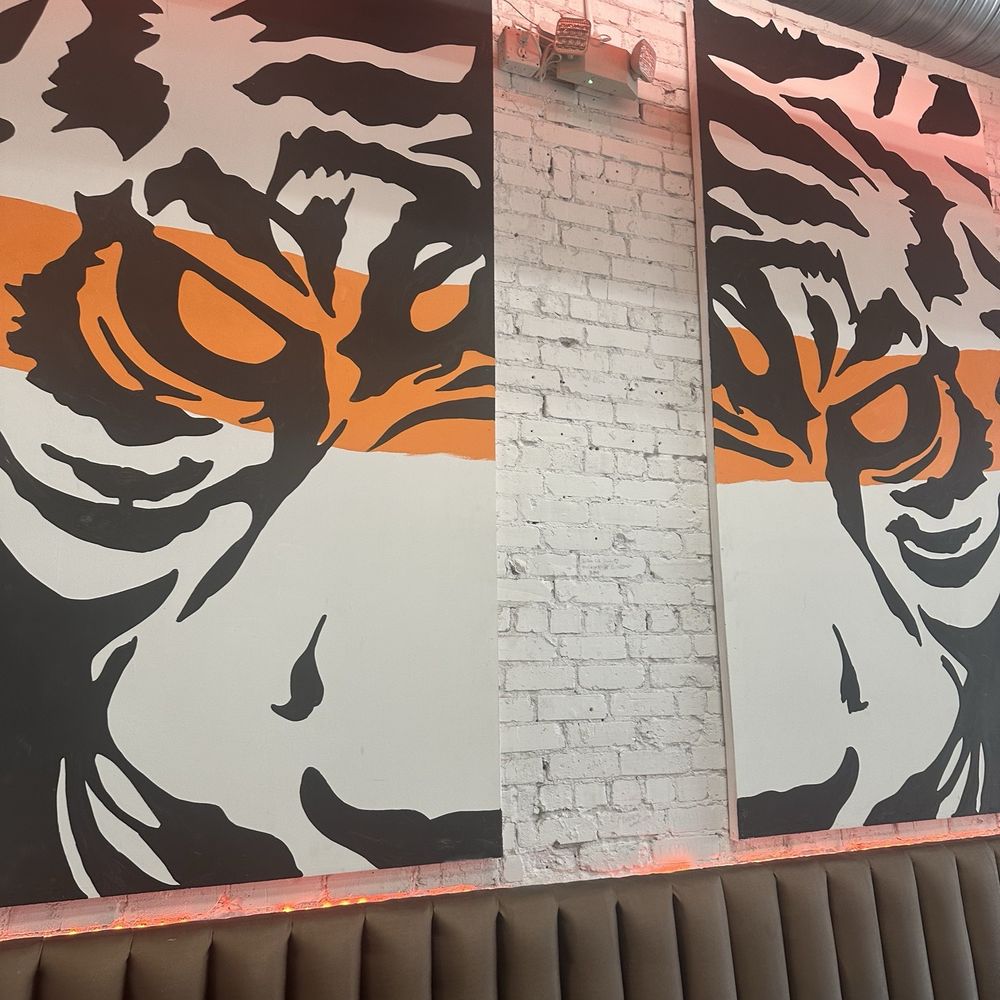 Blind Tiger Coffee Roasters - Tiger mural on the wall - Coffee & Tea Near Me - Tampa, Florida