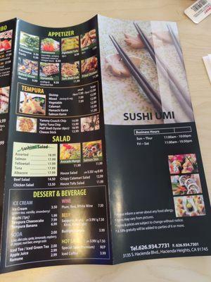 Menu photo 4 Sushi Umi Hacienda Heights, CA Menu photo 4 Sushi Umi Hacienda Heights, CA