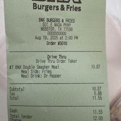 Bnx Burgers - Cost