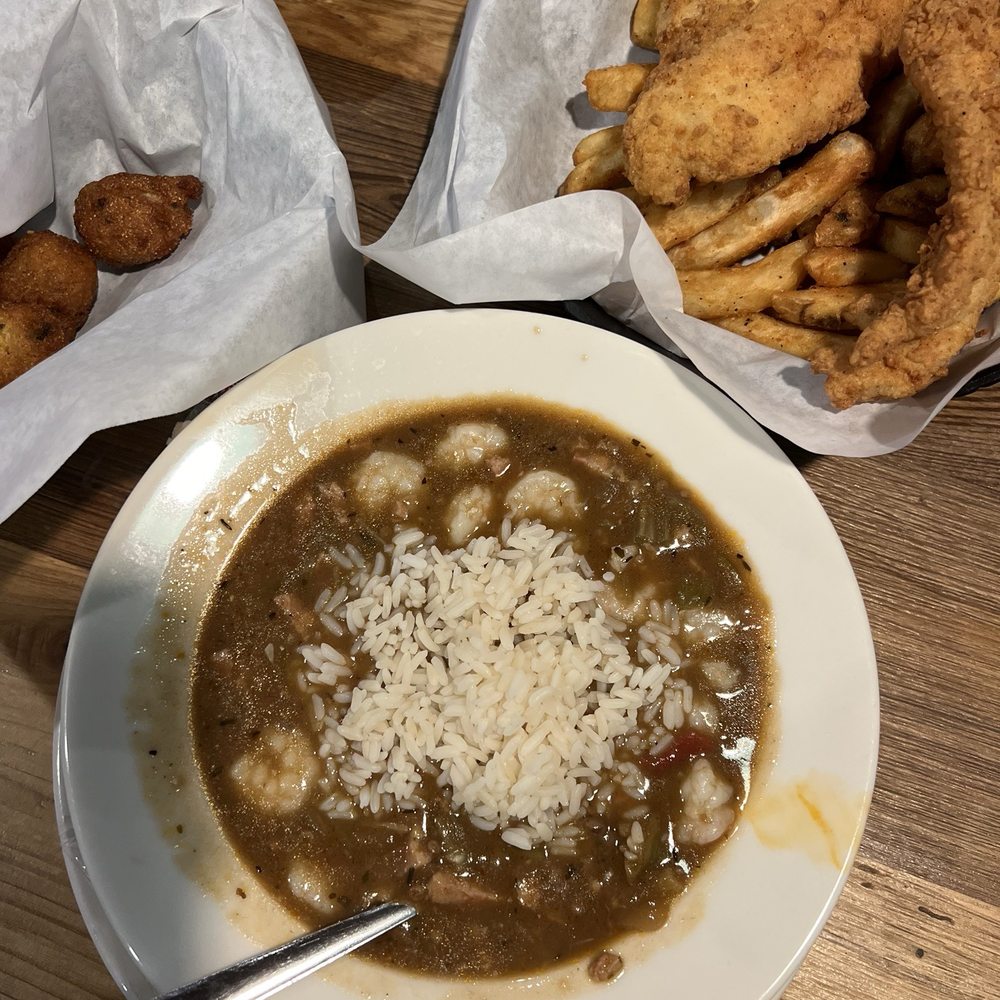 The Reef - Gumbo and catfish dinner - Seafood Near Me - Biloxi, Mississippi The Reef - Gumbo and catfish dinner - Seafood Near Me - Biloxi, Mississippi