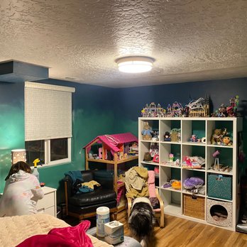 High Mountain Home Professionals - Large amount of Ceiling and right wall fixed after broken pipe damage and mold remediation. - Drywall Installation & Repair Near Me - Sandy, Utah