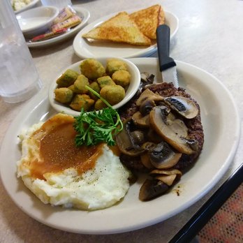 Jim's Restaurants - Senior meal of 8 oz Chopped Sirloin for $7.99 ($1 less than regular menu & includes an extra side) - American Near Me - San Antonio, Texas Jim's Restaurants - Senior meal of 8 oz Chopped Sirloin for $7.99 ($1 less than regular menu & includes an extra side) - American Near Me - San Antonio, Texas