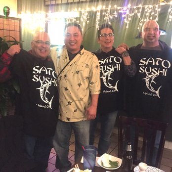 Sato Sushi - Reppin our shirts with Tony the owner! - Japanese Near Me - Upland, California Sato Sushi - Reppin our shirts with Tony the owner! - Japanese Near Me - Upland, California