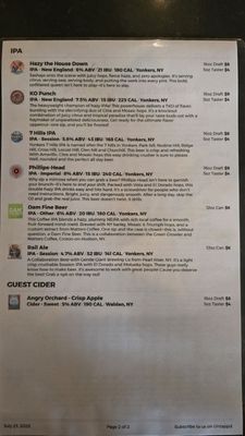 Menu photo 3 Yonkers Brewing Co. Yonkers, NY