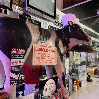 Paul's Da Burger Joint - Cow at the counter - Burgers Near Me - New York, New York Paul's Da Burger Joint - Cow at the counter - Burgers Near Me - New York, New York
