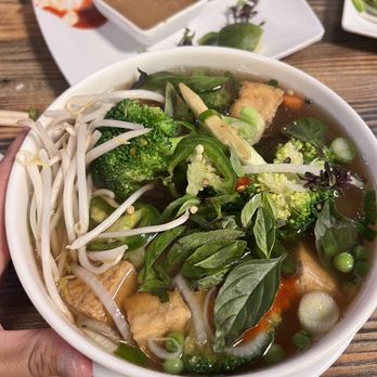 Kaiju Noodle House - Regular size is plenty! This is the veggie pho w/ beef broth and was $11.99 as of 11/2/23 - Vietnamese Near Me - Azusa, California