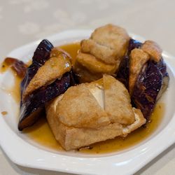 Full House Chinese Cuisine - Fried stuffed tofu and eggplant w fish paste