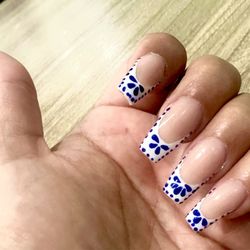 Studio Nails & Spa - Color Blue 88 and white