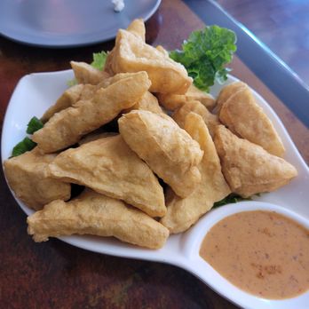 Thai Station - Fried tofu with peanut sauce - Thai Near Me - Merrick, New York