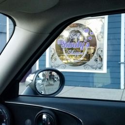 a man driving a car