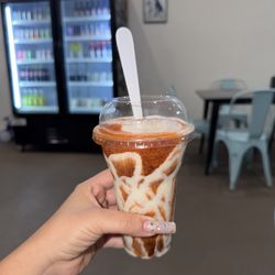 Thai iced tea slushie