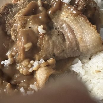 Upscale Hawaii - Fatty Roast Beef , gravy was delicious over the white rice. - Diners Near Me - Honolulu, Hawaii