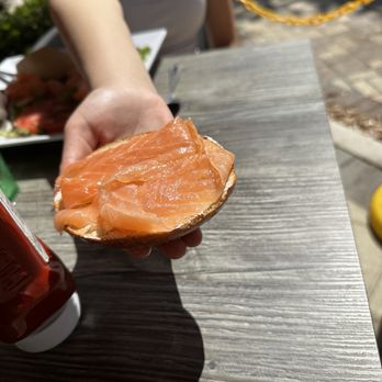 Dune Deck's Mimosa Cafe - Bagel with lox - Breakfast & Brunch Near Me - Boynton Beach, Florida Dune Deck's Mimosa Cafe - Bagel with lox - Breakfast & Brunch Near Me - Boynton Beach, Florida