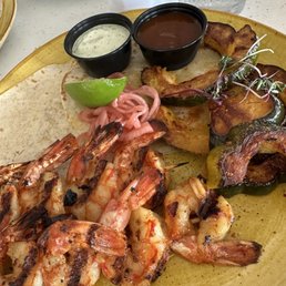 Argentine Red Shrimp with acorn Side Charred Squash